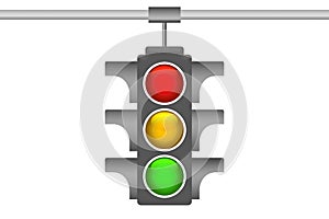 Traffic lights isolated on white background