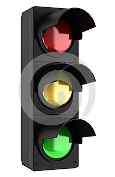 Traffic lights isolated on white