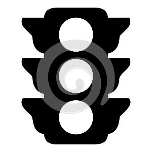 Traffic lights Light signal stoplight regulation transport and pedestrian icon black color vector illustration flat style image