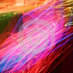 Traffic lights in motion blur.