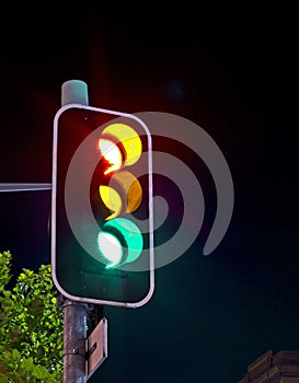 Traffic Lights at Night