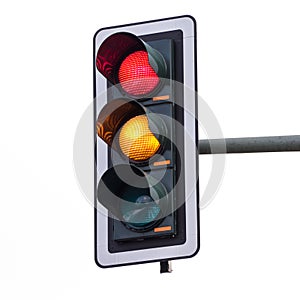 Traffic lights (red and orange)