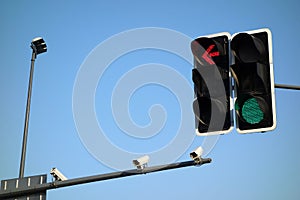 Traffic lights with Security camera