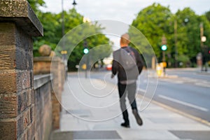 Traffic lights on street defocused for backgrounds