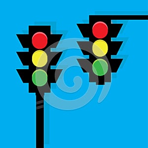 Traffic lights vector