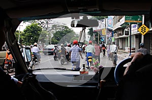 Traffic in Mandalay, Myanmar