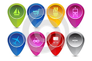 Map pointer for transport.