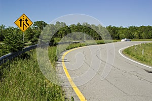 Traffic Merge Sign