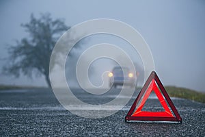 Traffic problem in thick fog