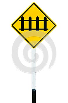 Traffic railway sign