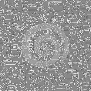 Traffic (seamless vector wallpaper)