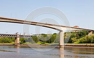 Traffic Crossing Redheugh Bridge Over the River Tyne