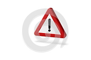 traffic sign, 3d render. Other dangers, beware. highway traffic code