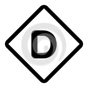 Traffic sign alphabet EPS vector file