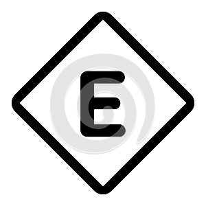 Traffic sign alphabet EPS vector file