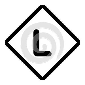 Traffic sign alphabet EPS vector file