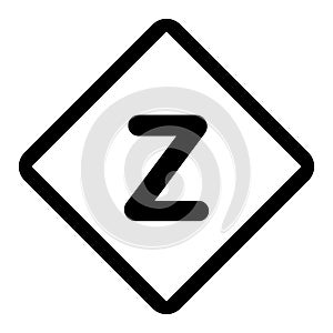 Traffic sign alphabet EPS vector file