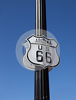 The traffic sign in Arisona, Historic route 66