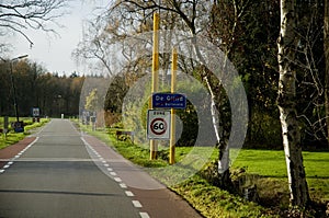 Traffic sign boards at de glind