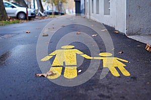 Traffic sign in city of Szeged, Hungary