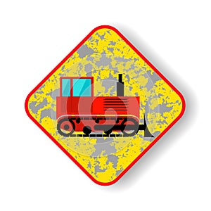 Traffic sign crawler bulldozer