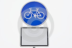 Traffic sign, cycling