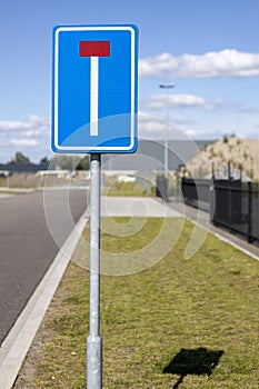 Traffic sign dead end road