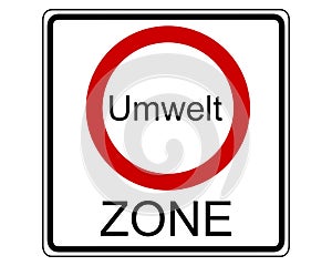 Traffic sign enviromental zone