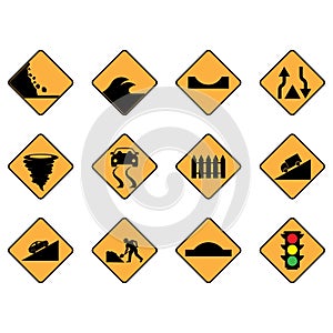 Traffic sign icon