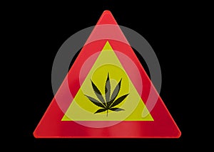 Traffic sign isolated - Marihuana