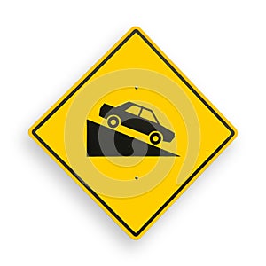 Traffic sign isolated on white, clipping path.