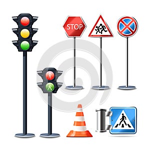 Traffic Sign And Lights Set