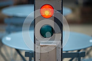 Traffic sign mimicking Hal 9000