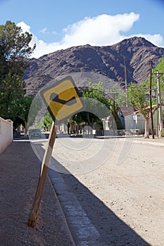 Traffic sign at Molinos town photo