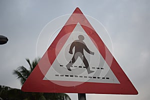 Traffic  sign for pedestrian