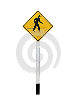 Traffic sign. pedestrian crossing