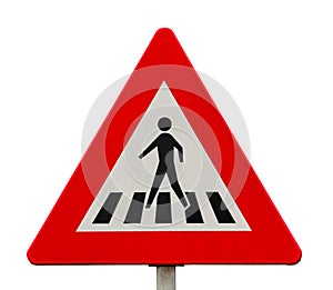 Traffic sign for pedestrian crossing