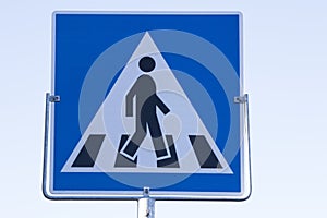 Traffic sign pedestrian crossing Norway