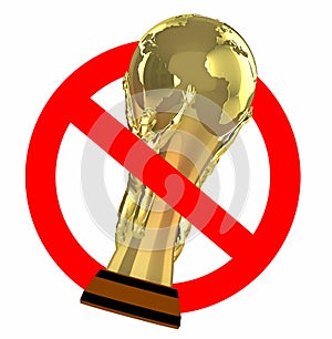 Traffic sign prohibited world cup