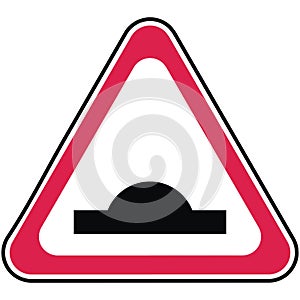 Traffic sign, retarder, red triangle shape