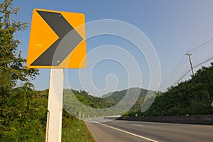 The traffic sign on road