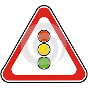 Traffic sign, road sign, semaphore, vector icon