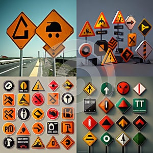 Traffic sign, road sign, signs, signage, traffic, signposts, indicative plates