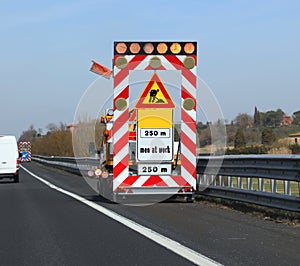 Traffic sign on the road