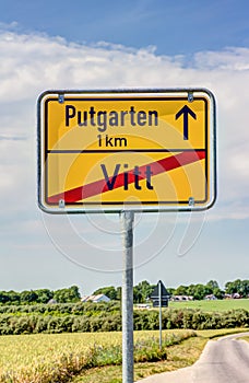 Traffic sign on Rugen