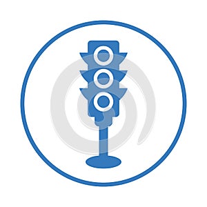 Traffic, sign, signal, signals icon. Blue vector design
