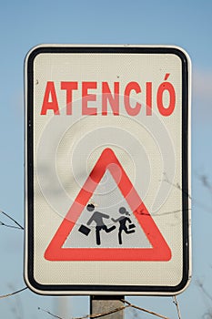 Traffic sign in Spain photo