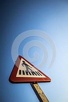 Traffic sign in a street in Sant Cugat del Valles