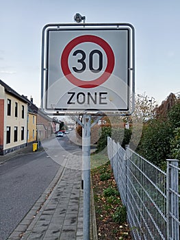 Traffic sign thirty Germany