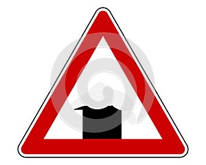 Traffic sign warning roof avalanche